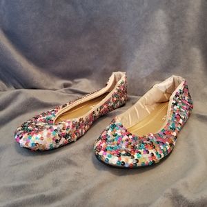 Multi color sequin Flats